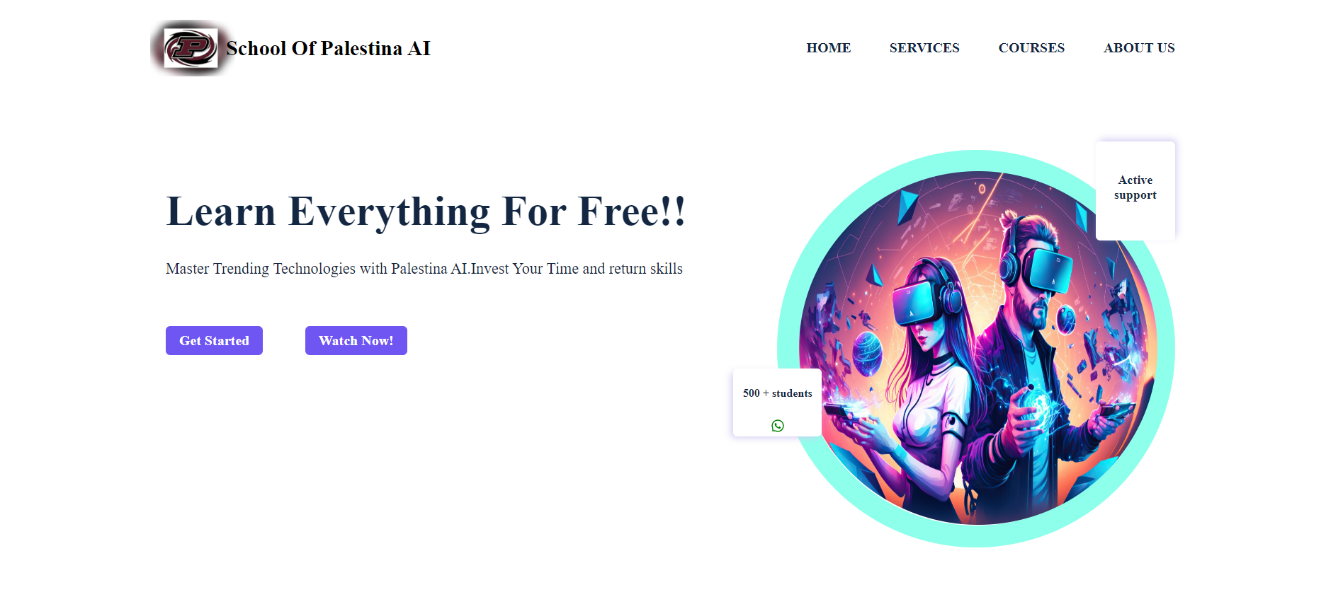 Modern school website